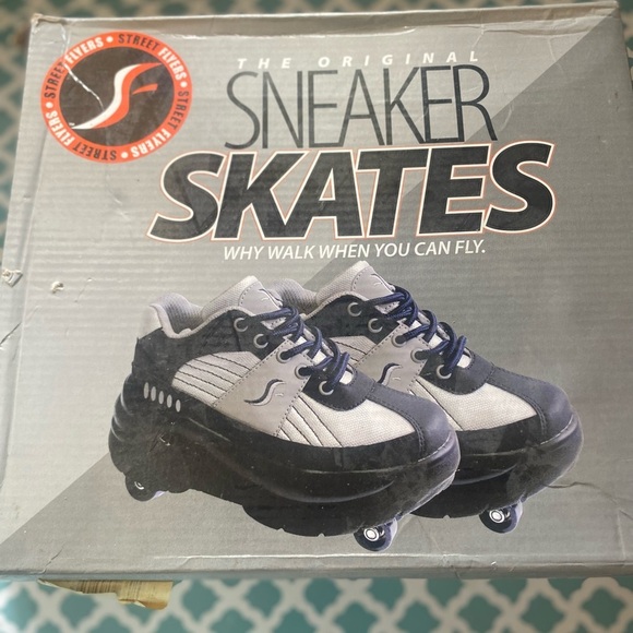 Vintage STREET FLYERS Sneaker Skate Boys Size 3/ Girls Size 5 in  Gray Color - Picture 2 of 8